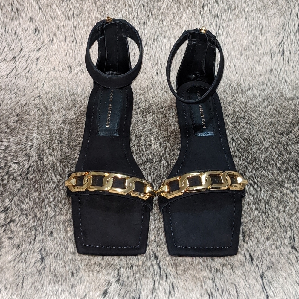 Good American Chain Ankle Strap Sandal Women's 7 - Picture 5 of 13